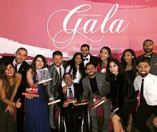 Rotaract Club de Beyrouth members during the Gala Dinner of the 6th Rotaract District 2452 conference. Rotaract Club de Beyrouth members.jpg