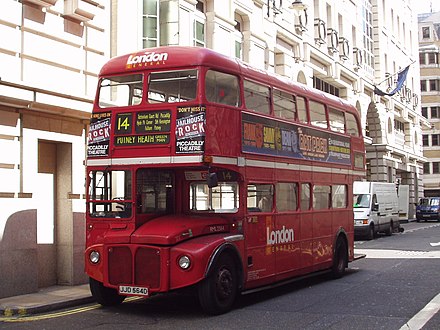 London General AEC Routemaster in Jermyn Street in January 2003