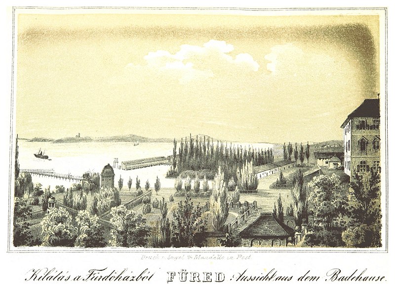 File:SZ BALATONI1851 pg047 FÜRED, Aussicht aus dem Badehause.jpg