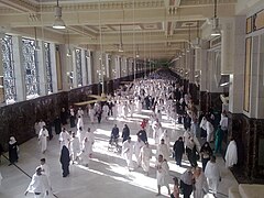 The first walkway of the Mas'aa leading from Safa to Marwa