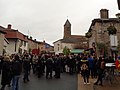 Saint-Vincent Tournante 2018 à Prissé (Appellation Saint-Véran), vers l'église