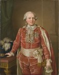 Samuel af Ugglas bär Nordstjärneordens dräkt som infördes 1779.