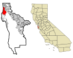 San Mateo County California Incorporated and Unincorporated areas Pacifica Highlighted.svg
