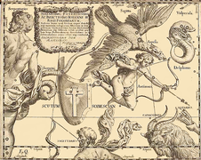 ヨハネス・ヘヴェリウスの『Firmamentum Sobiescianum』（1690年）に描かれた Scutum Sobiescianum。