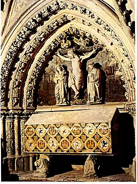 Lápide de Fernando de la Cerda no mosteiro de Santa Maria la Real de Las Huelgas de Burgos