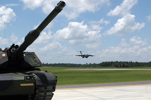 A C-17 Globemaster III from the Mississippi Air National Guard's 172d Airlift Wing lands at the new assault training runway at Camp Shelby on July 9, 