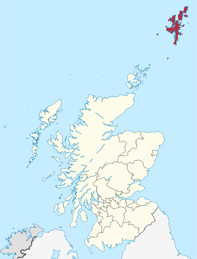 Poziția regiunii Shetland