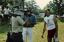 Johnny Sias being interviewed after winning the 1986 PDGA World Championship in Charlotte, North Carolina. Sias 1986.jpg.opt420x281o0,0s420x281.jpg