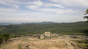 Udsigt fra toppen af ​​Meerberg til Siebengebirge