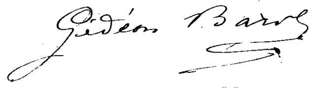 signature de Gédéon Baril