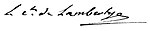 Signature de Joseph-Emmanuel-Auguste-François de Lambertye