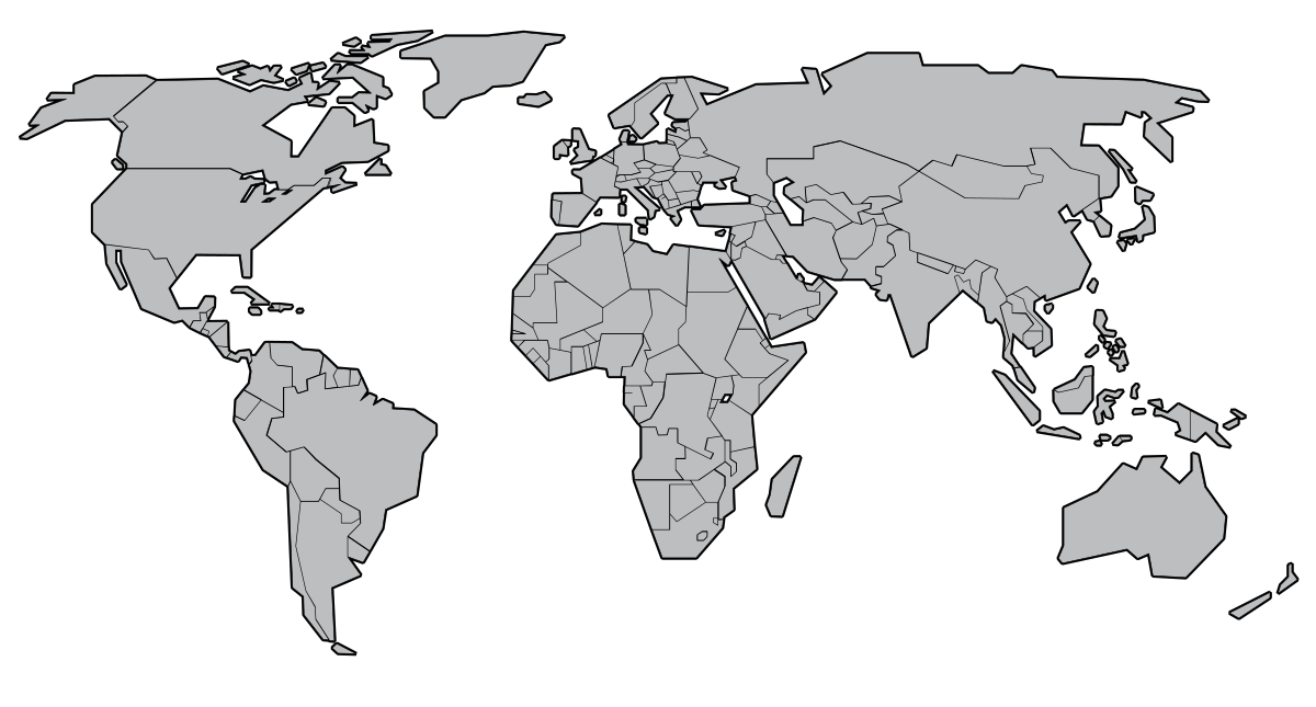 world map outline with countries png