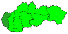 Arcidiecéze bratislavská na mapě