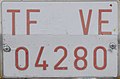 Old plate Tenerife slow vehicle