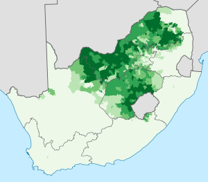 South Africa 2011 Sotho-Tswana speakers proportion map.svg