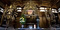 Statues of Avalokiteshvara, Shakyamuni and Gautama Buddhas in one of Tōdai-ji temple complex halls. Nara, Nara Prefecture, Kansai Region, Japan