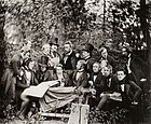 Группа членов Гамбургской ассоциации художников. Фотография 1843 года