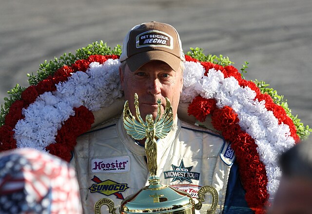 Steve Carlson after winning the 2011 race, his eighth