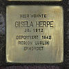 Stolperstein Textorstraße 79 for Gisela Herpe