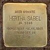 Stolperstein Leibnizstr 62 (Charl) Hertha Sabel.jpg
