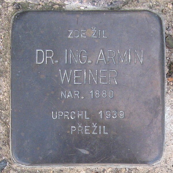 File:Stolperstein für Dr. Ing. Armin Weiner.JPG