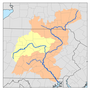 Susquehanna River watershed map with West Branch Susquehanna River watershed highlighted.png