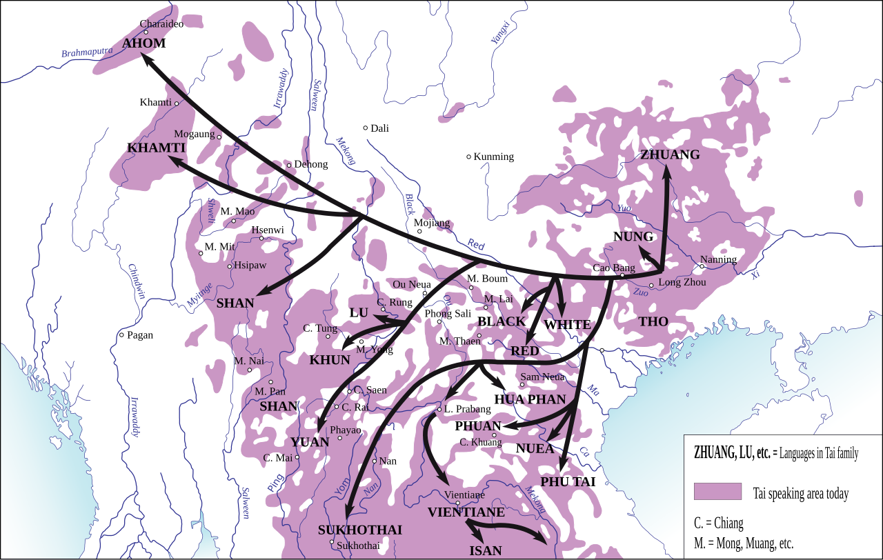 Тайцы на карте. Тайские языки карта. Миграция в Восточной Азии. Тайская группа языков. Кадайские языки.