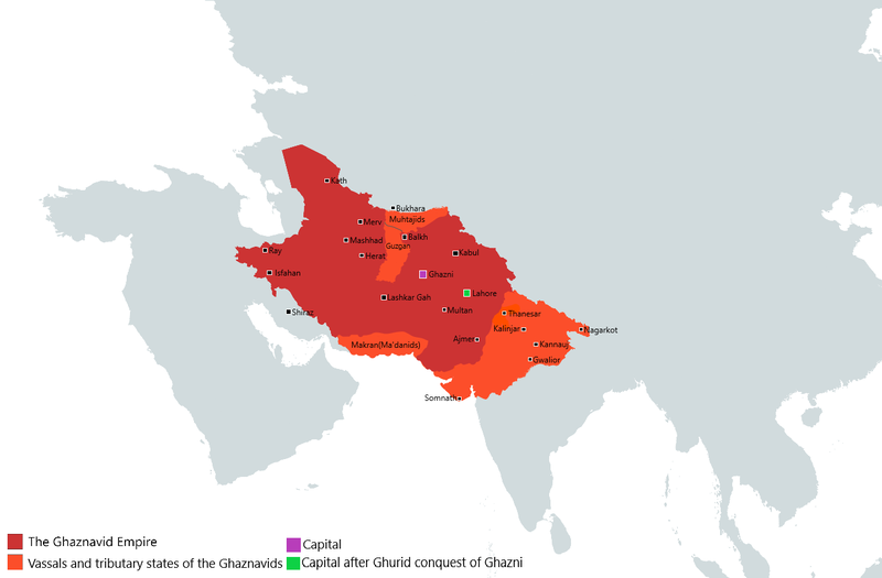 File:The Ghaznavid Empire at its maximum extent.png