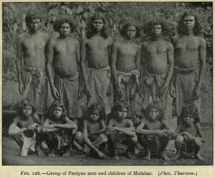 File:The races of man, figure 126 Group of Paniyan men and children of Malabar (IA deniofmanoutlinraces00rich).png