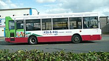 Plaxton Pointer 2 bodied Dennis Dart SLP in the green-based branding used on routes 426 and 446 in Woking in March 2008 Travel Surrey 8096 YT51 DZZ.JPG