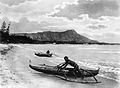 Image 48Polynesians with outrigger canoes at Waikiki Beach, Oahu Island, early 20th century (from Polynesia)