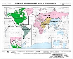 Map of The World With Commanders' Areas of Responsibilities U.S. Unified Command Plan areas of responsibility.jpg