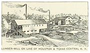 Thumbnail for File:US-TX(1891) p819 LUMBER MILL AT LINE OF HOUSTON &amp; TEXAS CENTRAL RAILROAD.jpg