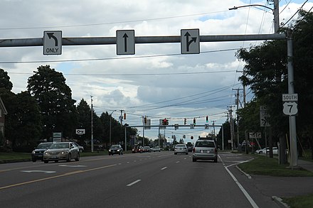 US Route 7 in South Burlington is a major corridor in Vermont.