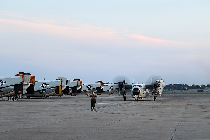 File:VRC-30 C-2A final flight from Naval Station Norfolk.jpg