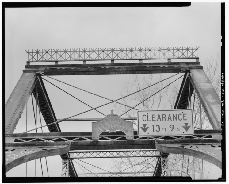 File:View to west of decorative lattice, county bridge no. 14 - County Bridge No. 14, Township Route 493 over Tioga River at Canoe Camp, Mansfield, Tioga County, PA HAER PA,59-MANS.V,1-13.tif