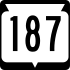 Markierung des State Trunk Highway 187