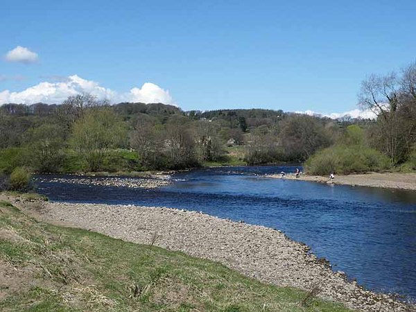 Confluence of North (right) and South Tyne (left) near Warden