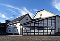 Half-timbered corner courtyard