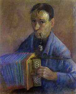 Self-portrait with Accordion