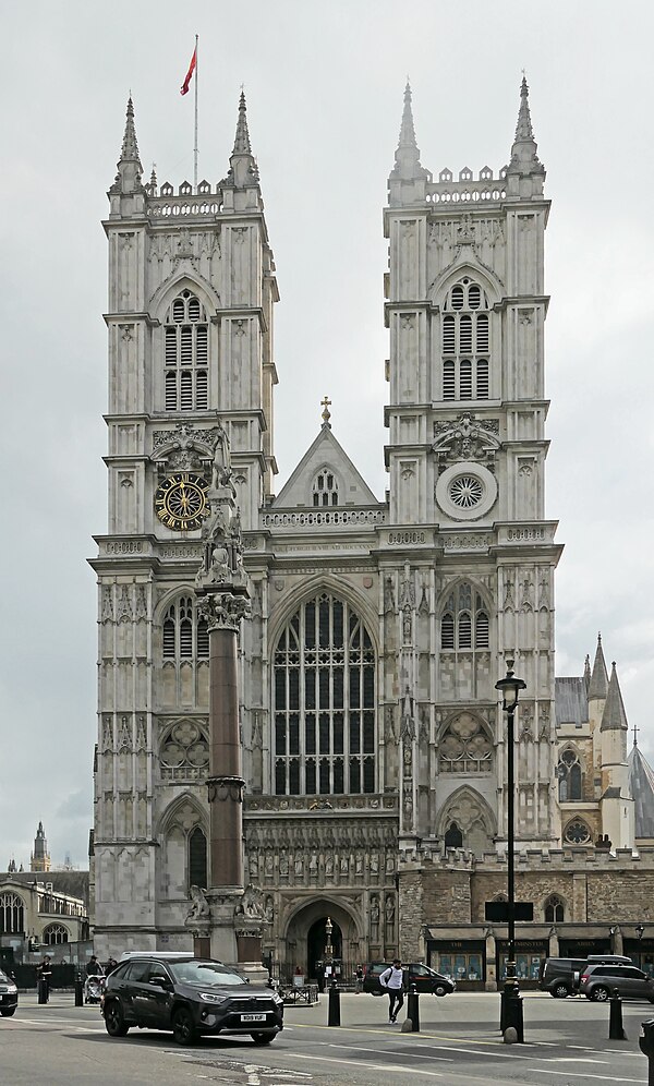 The west façade of Westminster Abbey