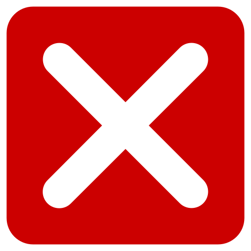 File:White x in red rounded square.svg