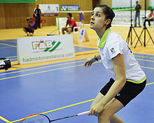 Carolina Marin bermain di spanyol 2014 Kejuaraan Nasional