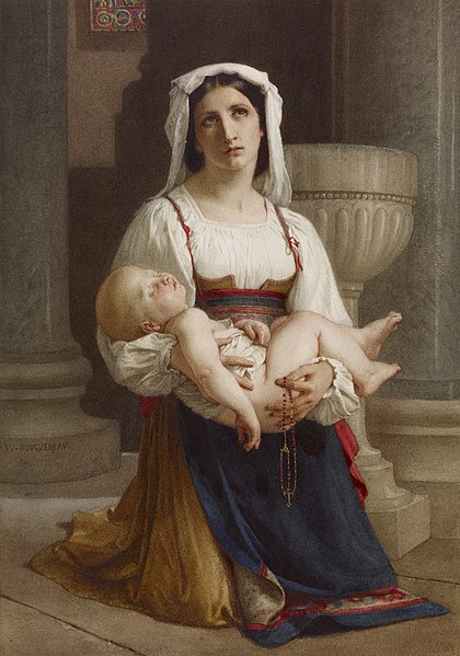 File:William-Adolphe Bouguereau - Italian Peasant Kneeling with Child - Walters 371380.jpg