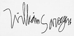 Unterschrift von William Saroyan