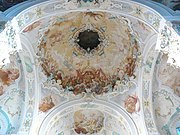 Veduta della cupola del coro nella chiesa parrocchiale di Santa Caterina