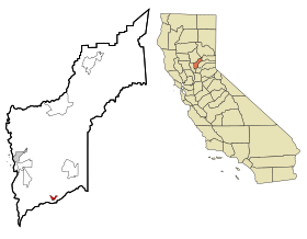 Yuba County California Incorporated and Unincorporated areas Wheatland Highlighted.svg