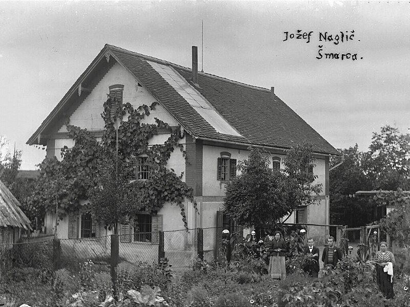 File:"Končkova" hiša gospodarja Jožefa Nagliča leta 1915.jpg