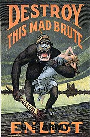 Destrop this mad brute, enlist US Army, 1917.