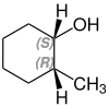 (1S, 2R) -cis-2-methylcyclohexanol structural formula